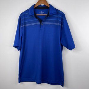 GRAND SLAM PERFORANCE Men Blue Short Sleeve Golf Polo Shirt